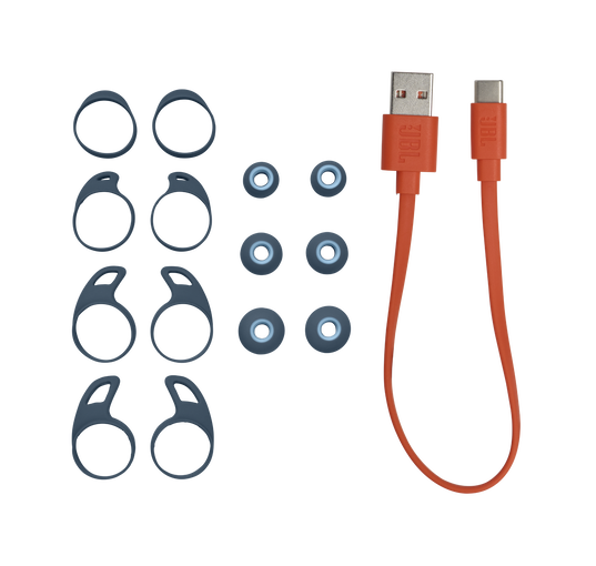 JBL Reflect Flow Pro - Blue - Waterproof true wireless Noise Cancelling active sport earbuds - Detailshot 1